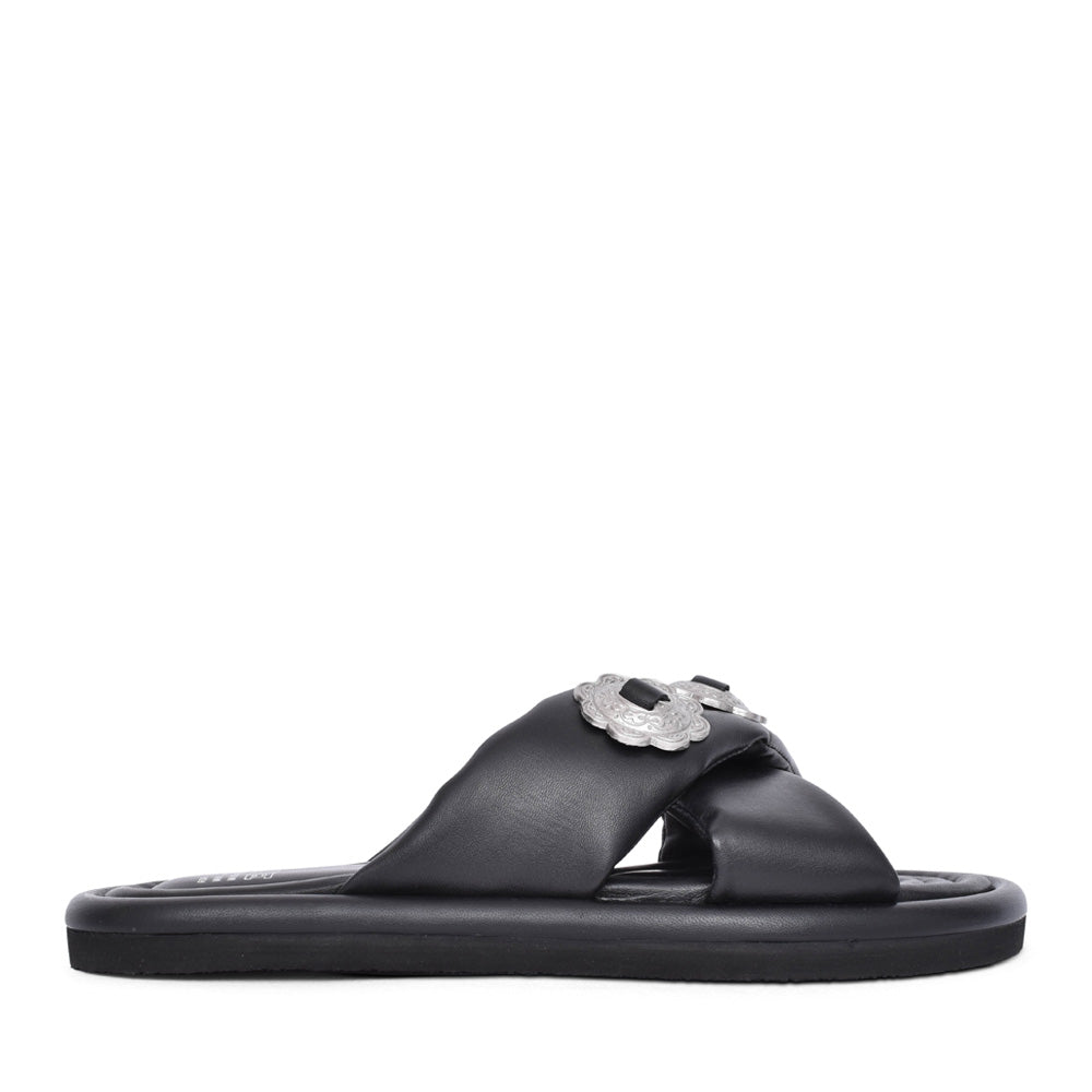Ladies 85051-d Har-perr Cross Strap Mule In Black