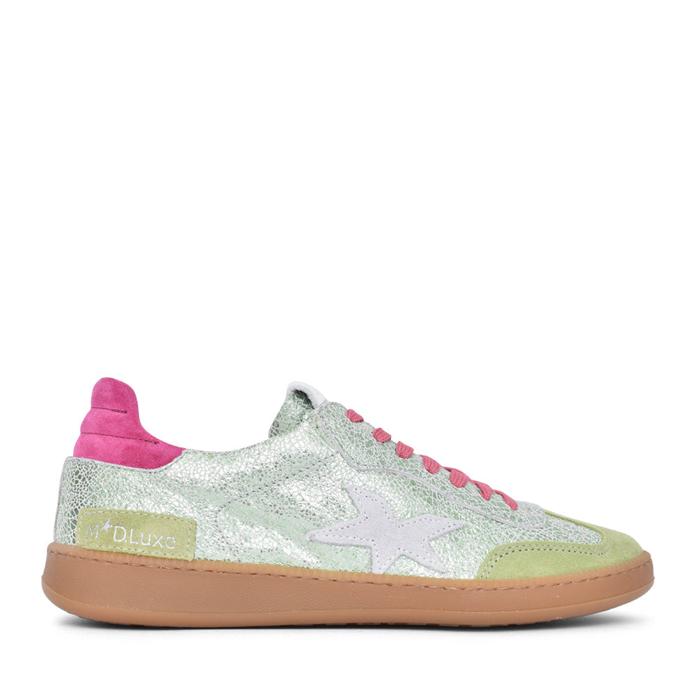Ladies 526r-84 Laced Trainer In Green