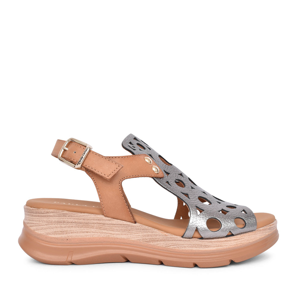 Ladies 24-654 Sandal In Pewter