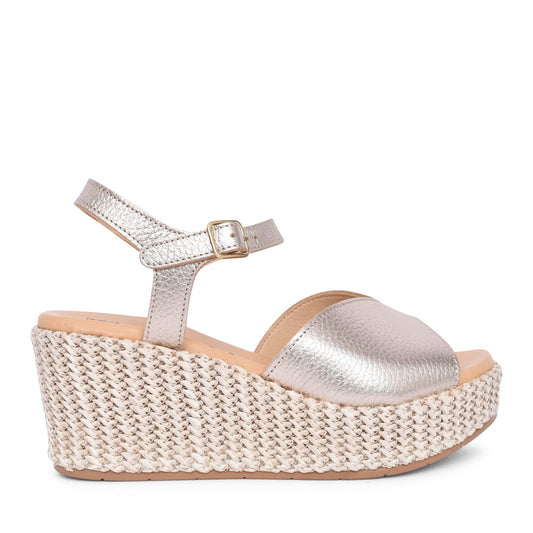 Ladies 10571 Wedge Sandal In Gold