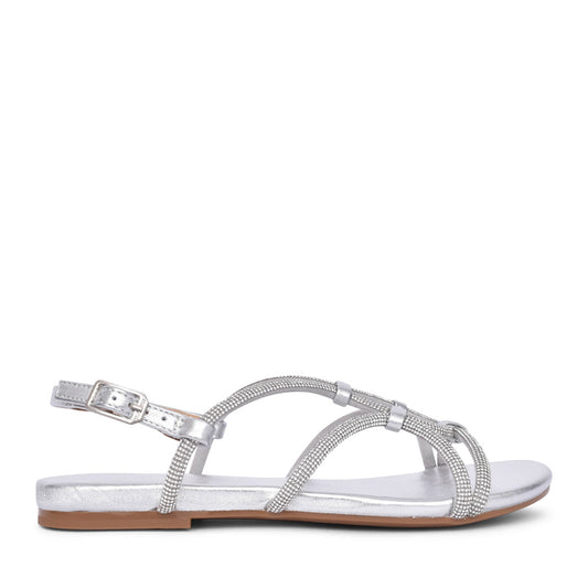 Ladies Cooper Strap Sandal In Silver