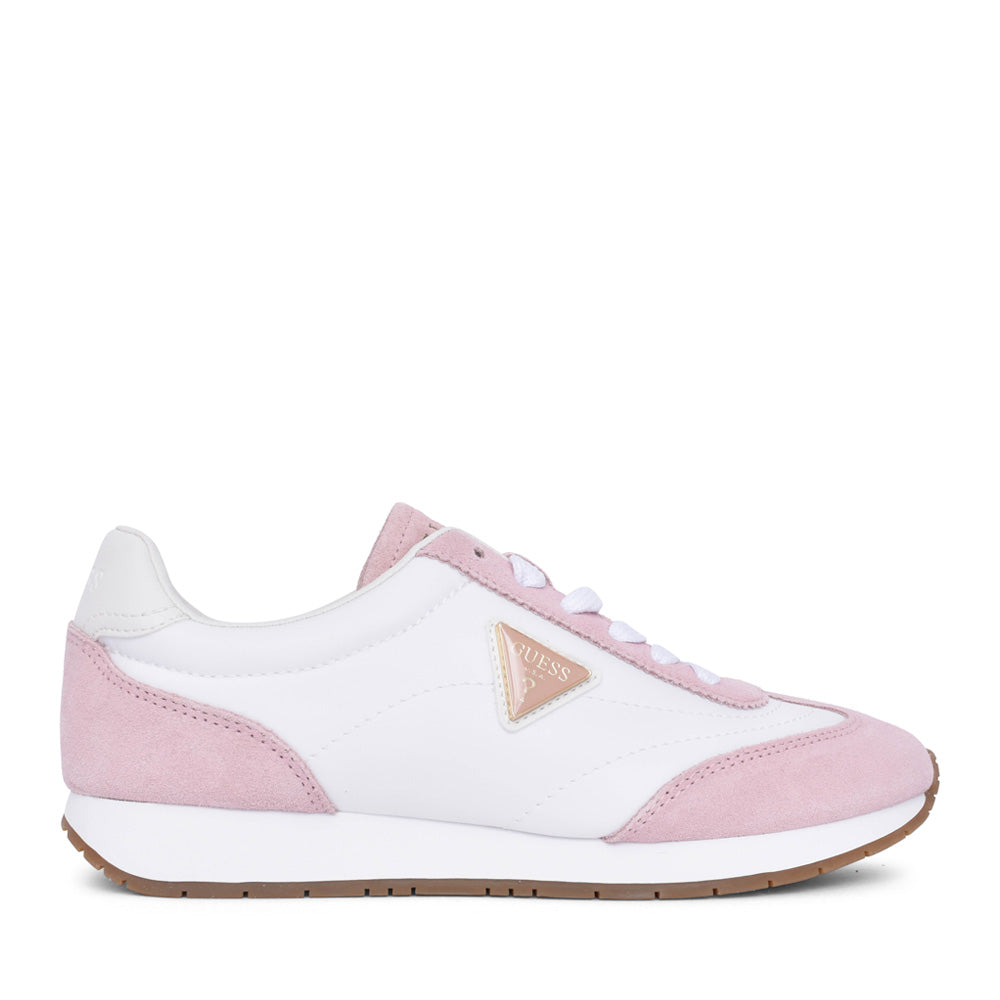 Ladies Fljjog Joggin Laced Trainer In Rose