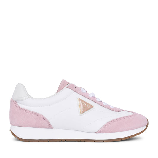 Ladies Fljjog Joggin Laced Trainer In Rose