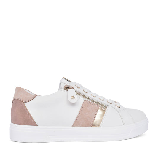 Ladies Angelica Dlb060 Laced Trainer In Beige