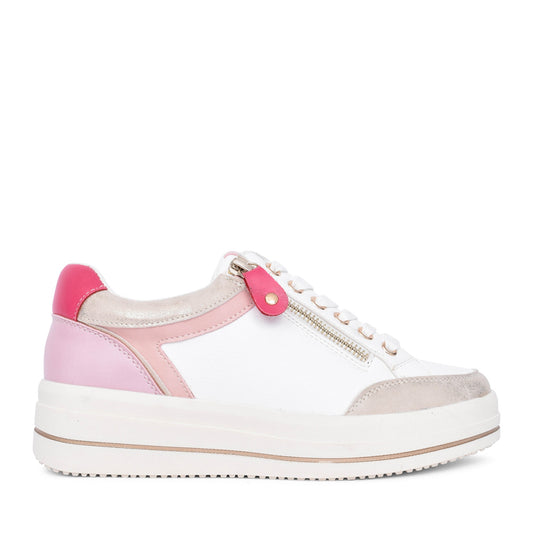 Ladies Mika Dlw072 Laced Trainer In Pink