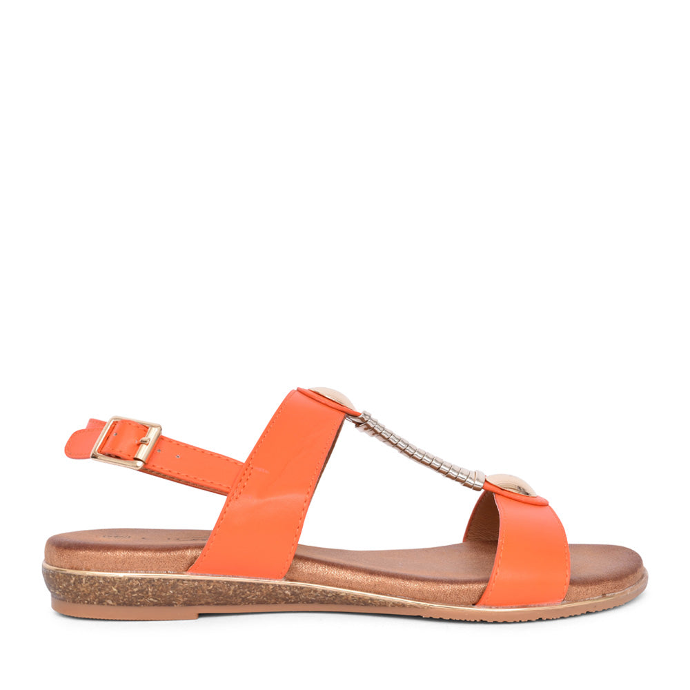 Ladies Renoir Jlh276 Sandal In Orange