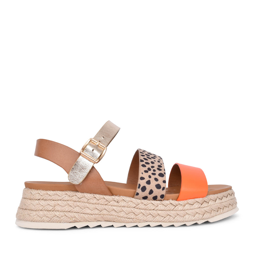 Ladies Summer Jlh493 Wedge Sandal In Orange