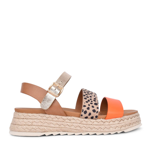 Ladies Summer Jlh493 Wedge Sandal In Orange