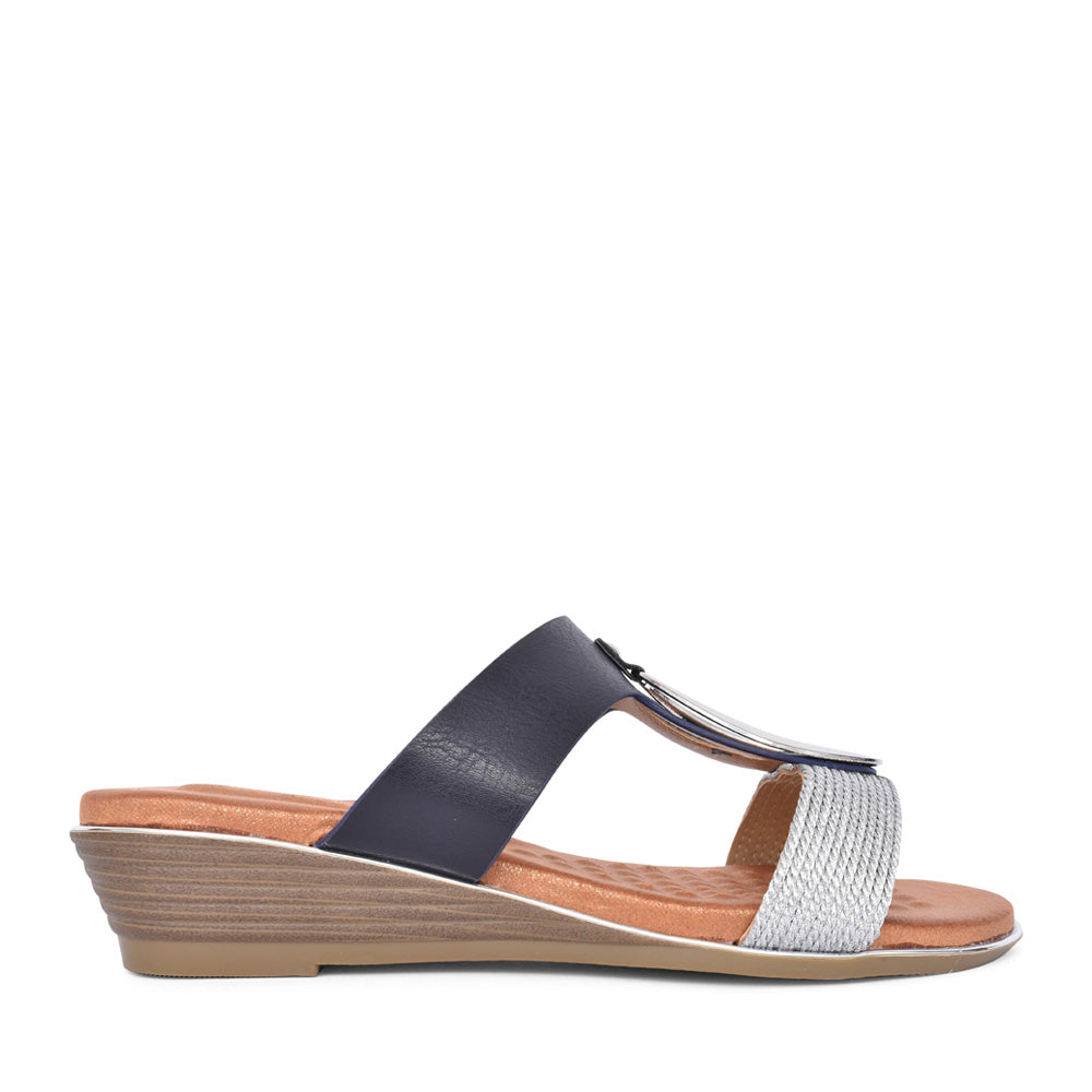 Ladies Portland Jlh528 Mule In Navy