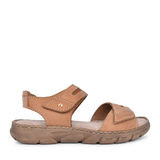Ladies 76808 Brenda 08 Velcro Sandal In Camel