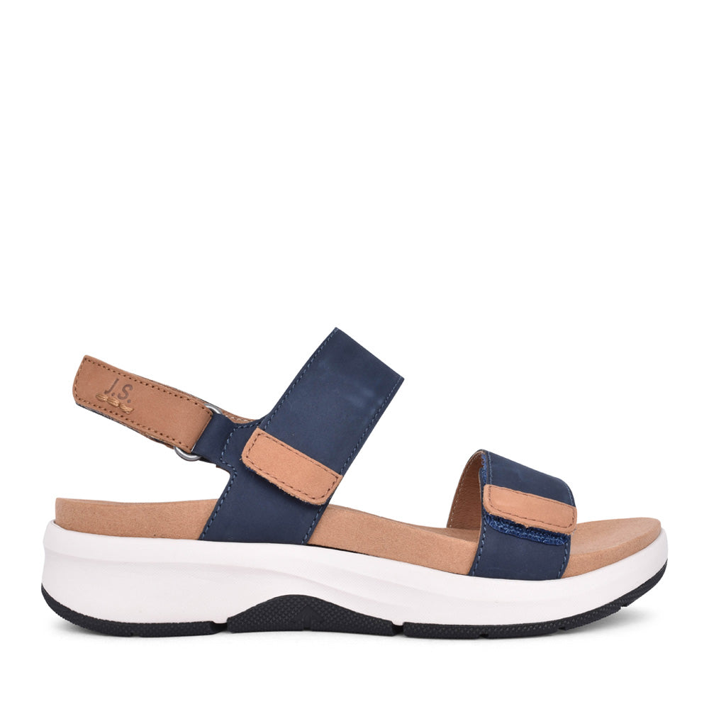 Ladies 97304 Estelle 04 Velcro Sandal In Navy