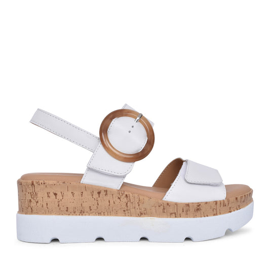 Ladies Cammie Ulp268 Wedge Sandal In White
