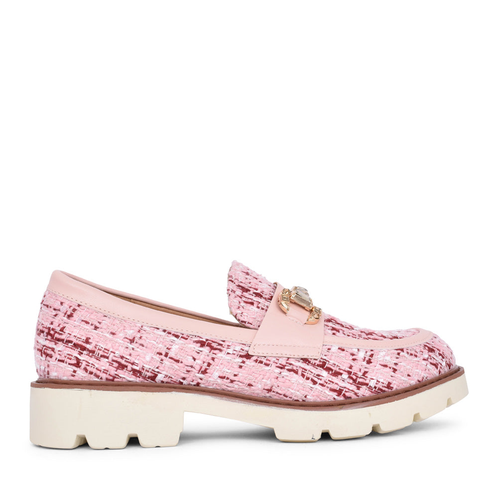 Ladies Cuavan Loafer In Pink