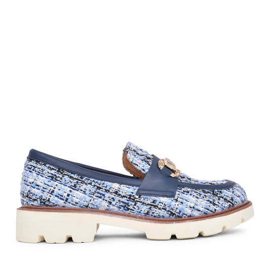 Ladies Cuavan Loafer In Cobalt