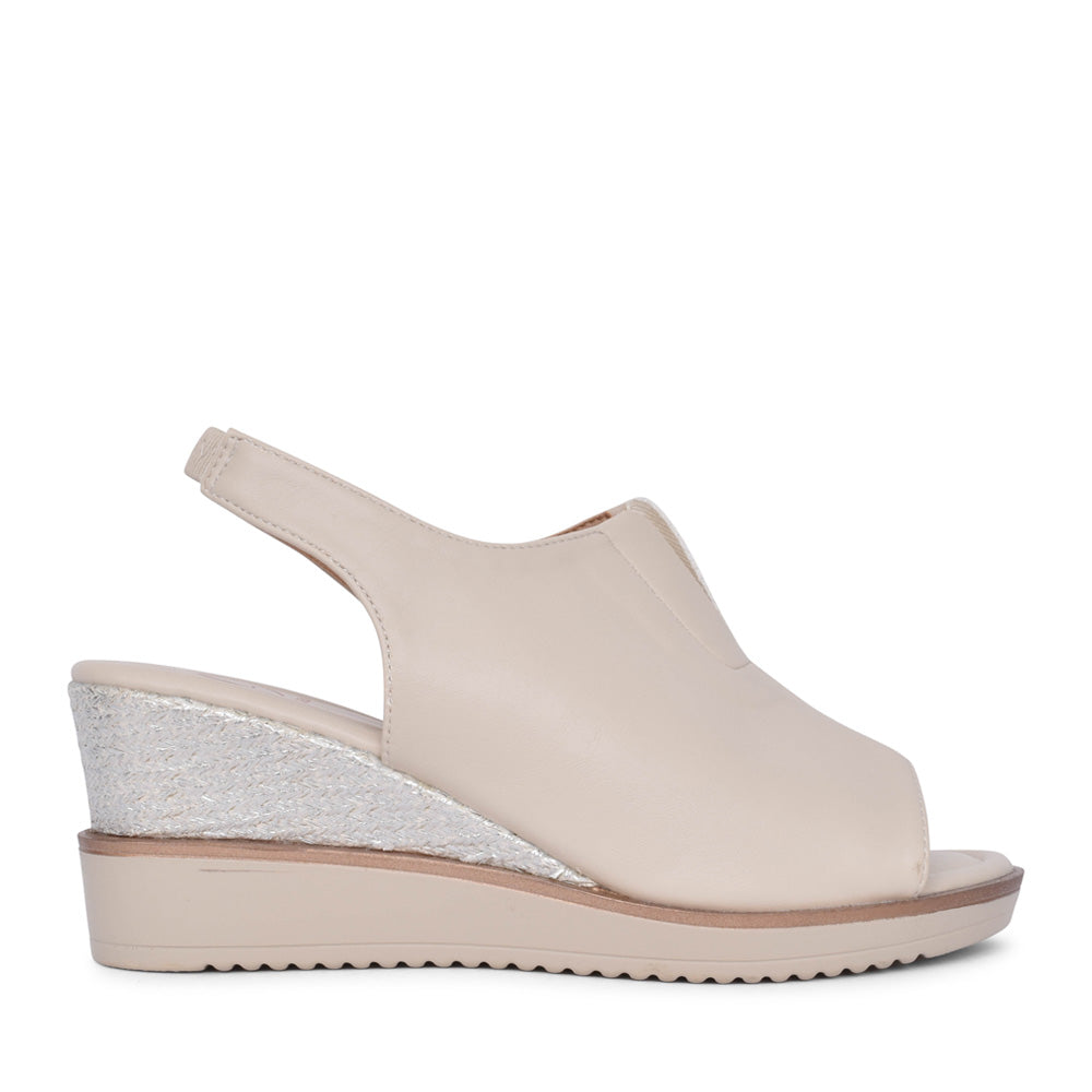 Ladies Mirfa Wedge Sandal In Cream
