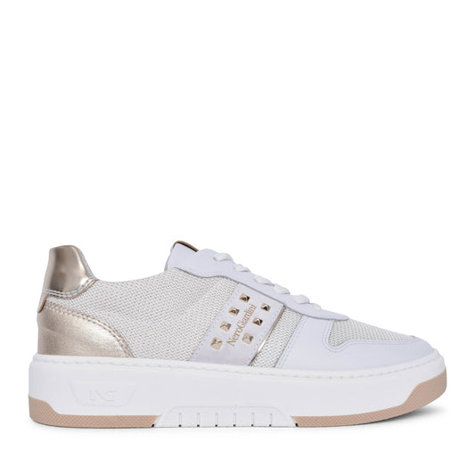 Ladies E513103d Laced Trainer In White
