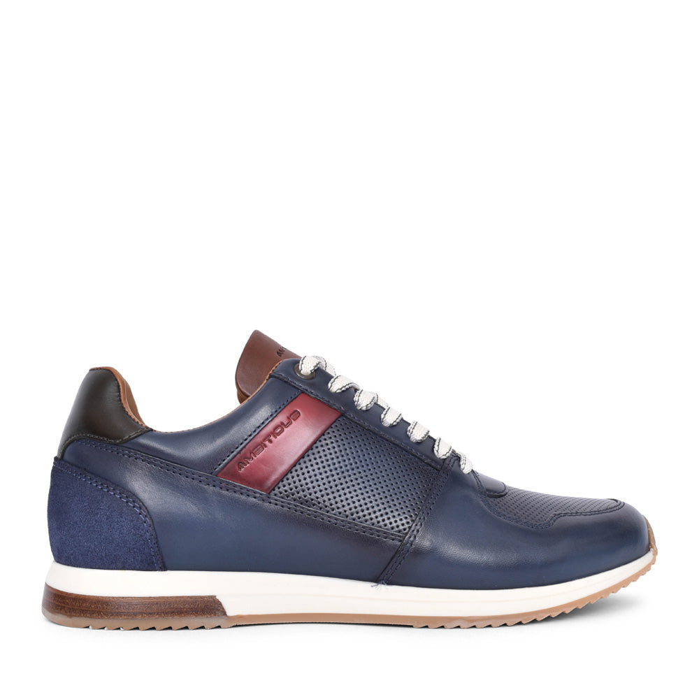 Mens Slow 11240 Laced Trainer In Navy