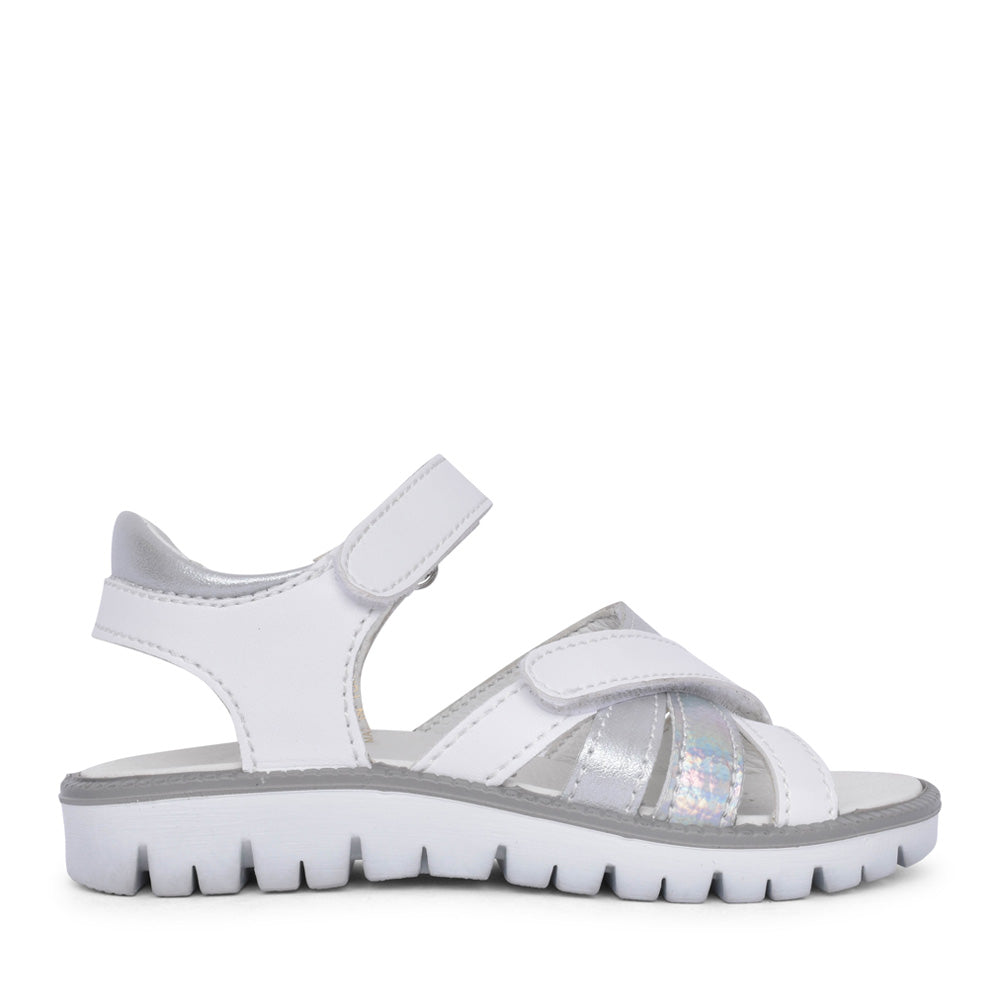 Girls 7891022 Velcro Sandal In White