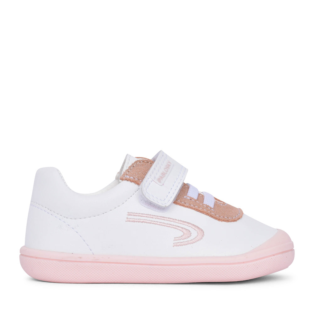 Girls 048605 Velcro Trainer In White