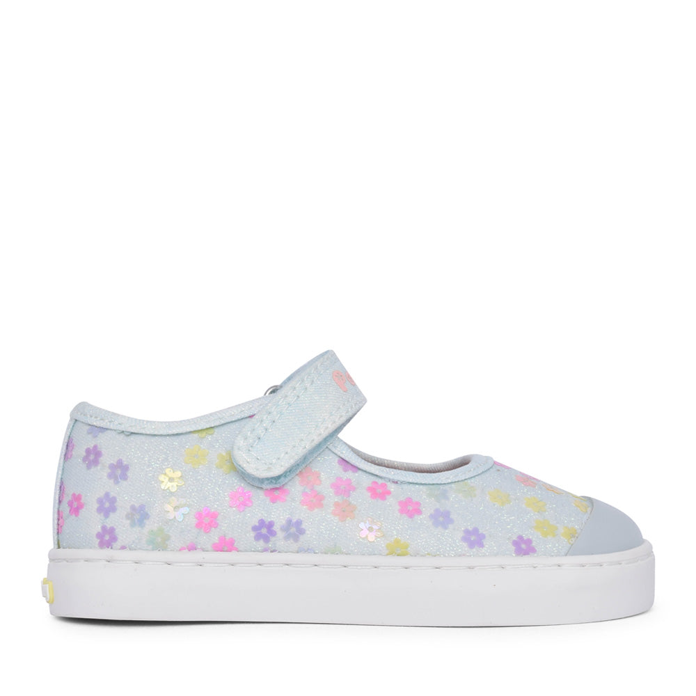 Girls 980410 Canvas Velcro Shoe In Mint