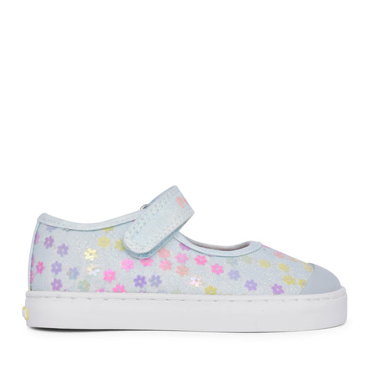 Girls 980410 Canvas Velcro Shoe In Mint