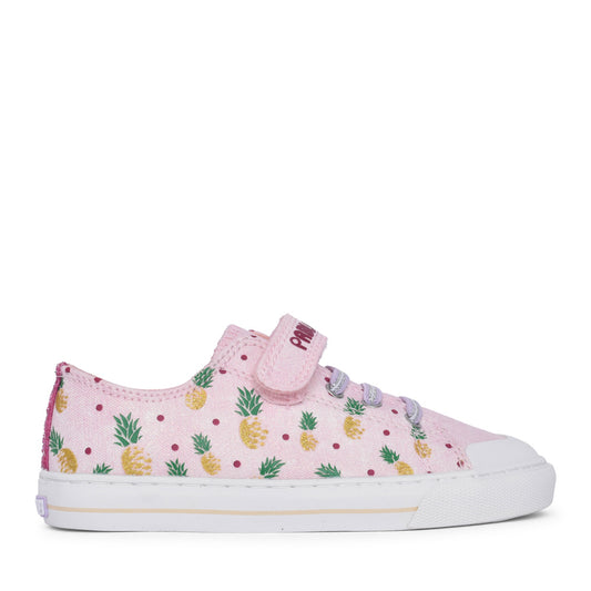 Girls 981370 Canvas Velcro Shoe In Rose