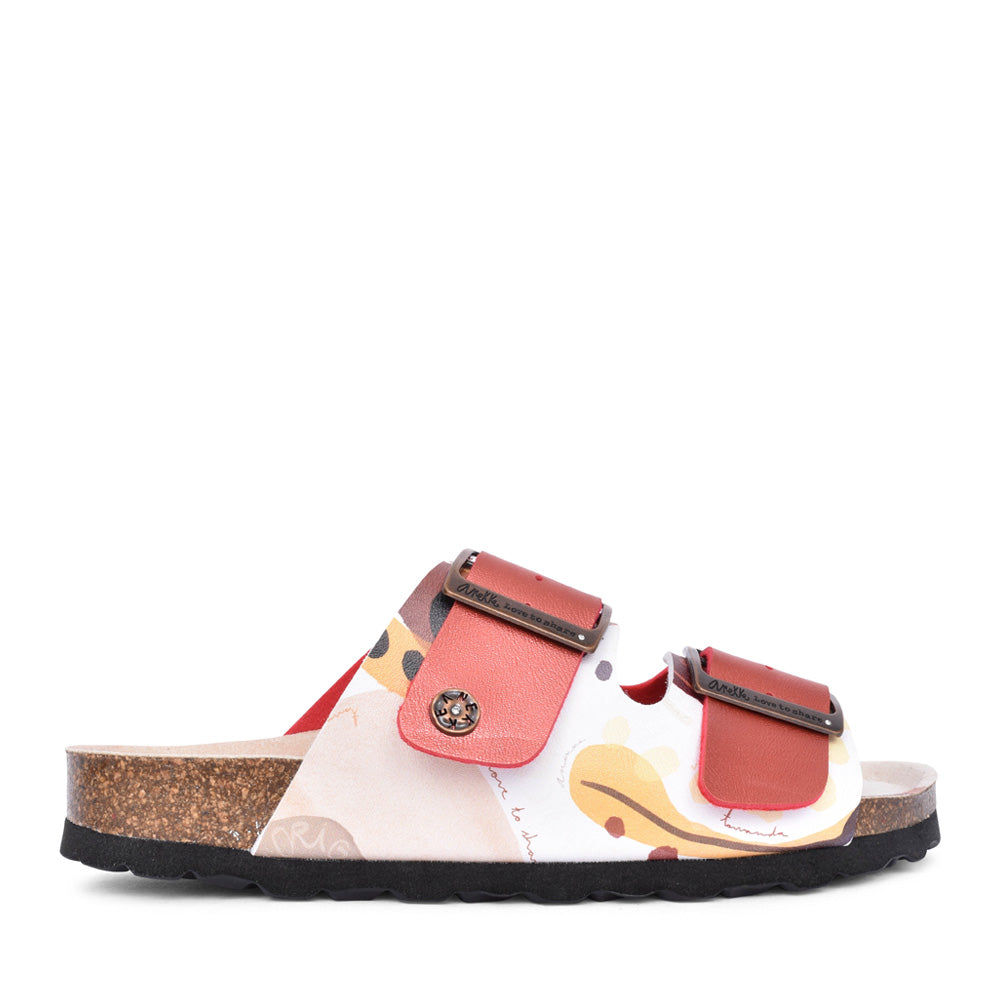Ladies 40391-417 Double Strap Mule In Red