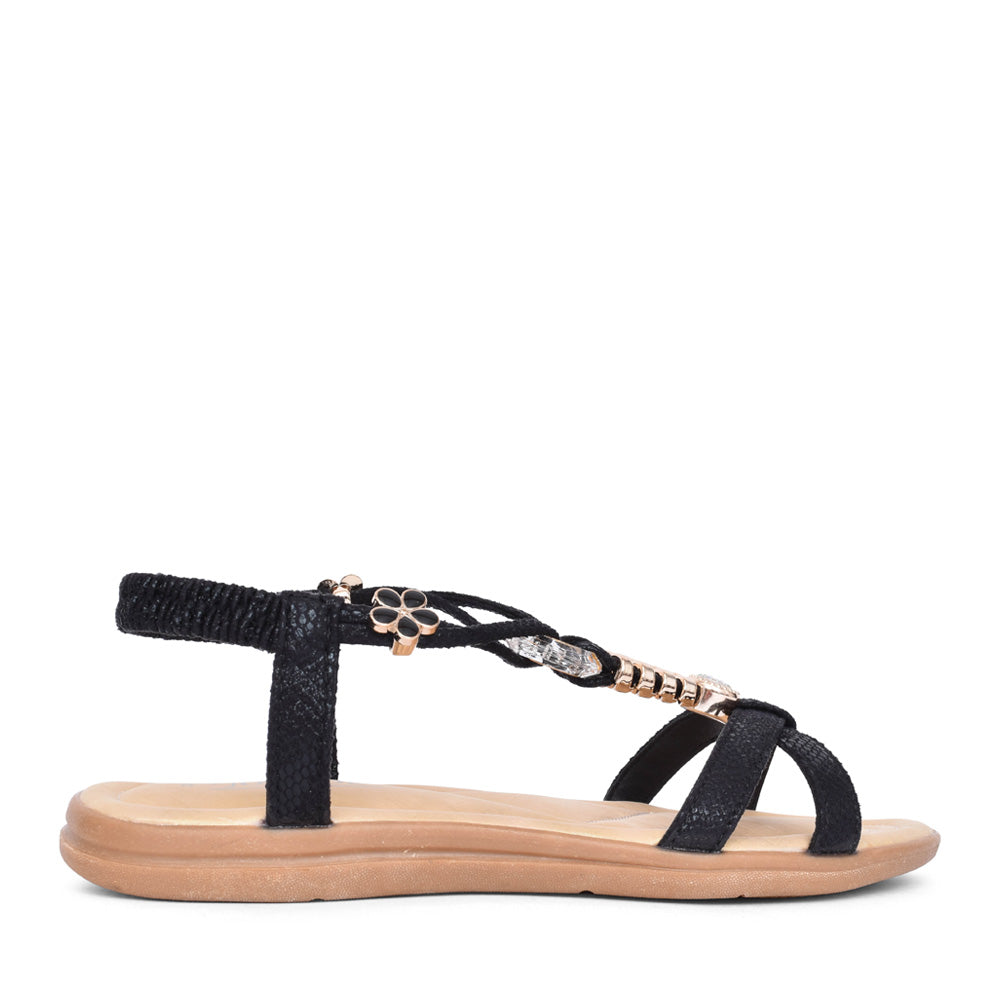 Ladies Ophelia Sandal In Black