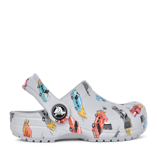 Boys 210992 Classic Race Cars Clog In Graphite