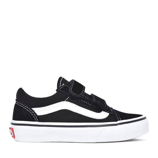 Unisex Old Skool V Junior Velcro Shoe In Black