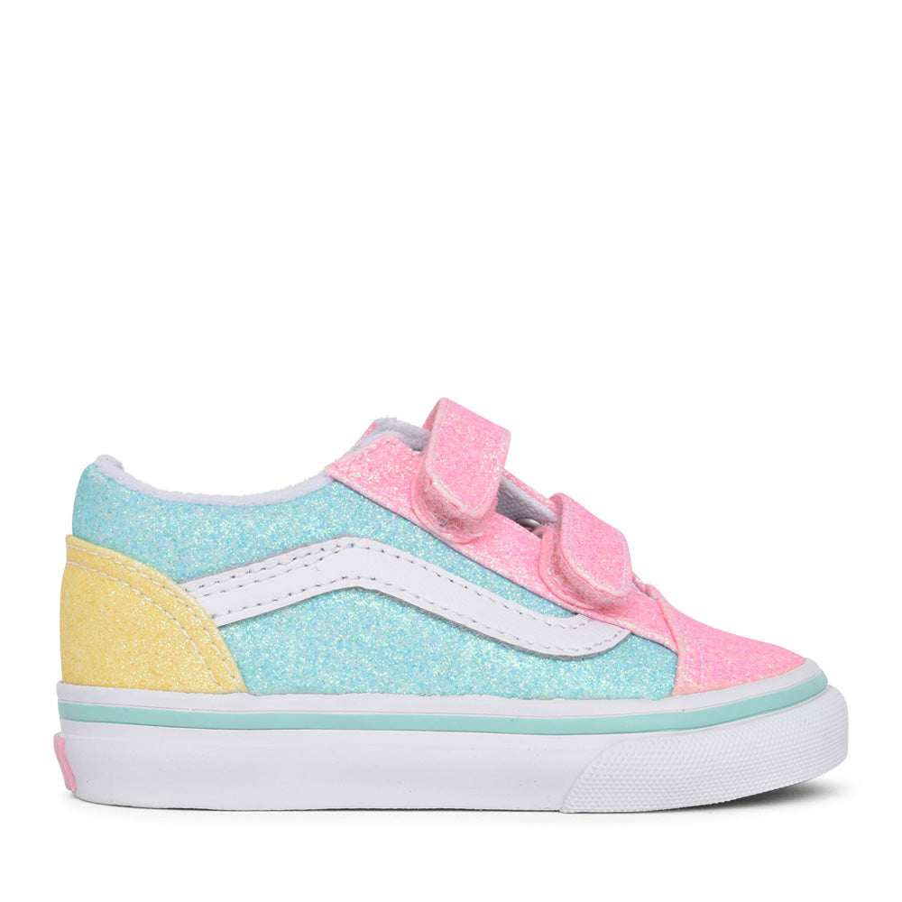 Girls Old Skool V Toddler Velcro Shoe In Multi-colour