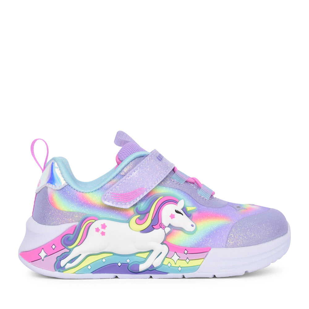 Girls 302298n Unicorn Chaser Trainer In Lavender
