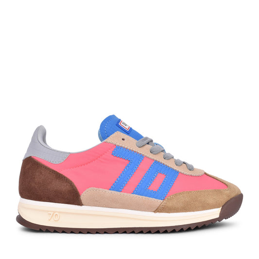 Ladies Jogger-55 Laced Trainer In Camel