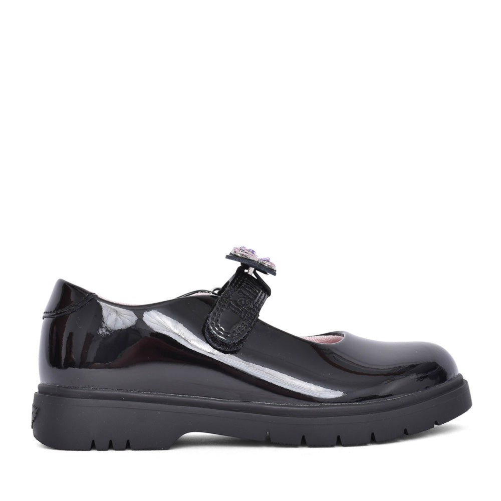 Girls Lk8933 Melody 3 Mary Jane Shoe In Blk Patent