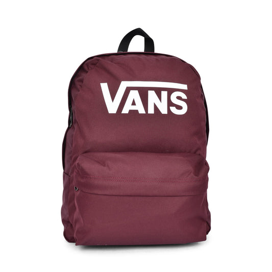 Unisex Old Skool Print Backpack In Burgandy