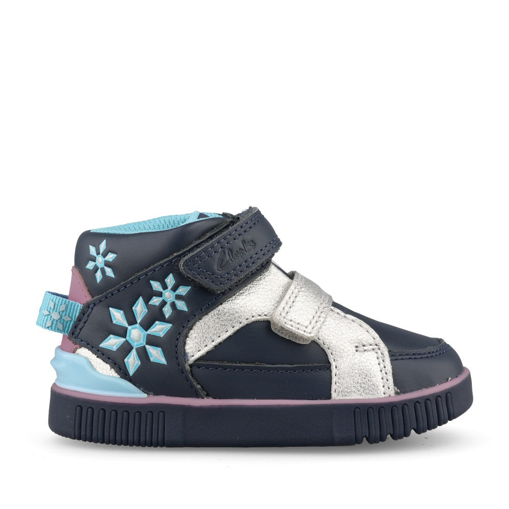 Girls Oslo Play T Navy Ankle Boot In Kids F Fit
