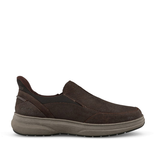 Mens Mullan Step G-fit Slip-on Shoe In Dark Brown
