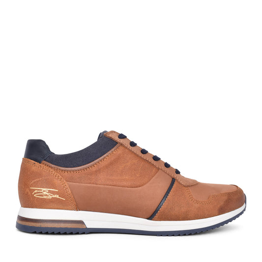 Mens Brex Laced Trainer In Sand