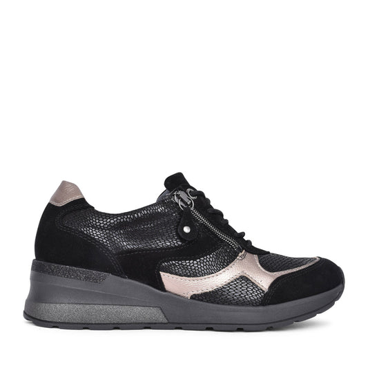 Ladies 939018 Clara H-fit Trainer In Black Interest