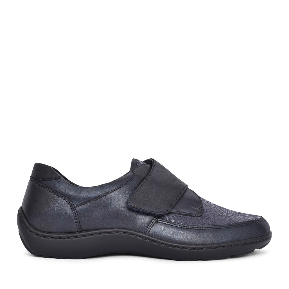 Ladies 496h31 Henni H-fit Velcro Shoe In Navy