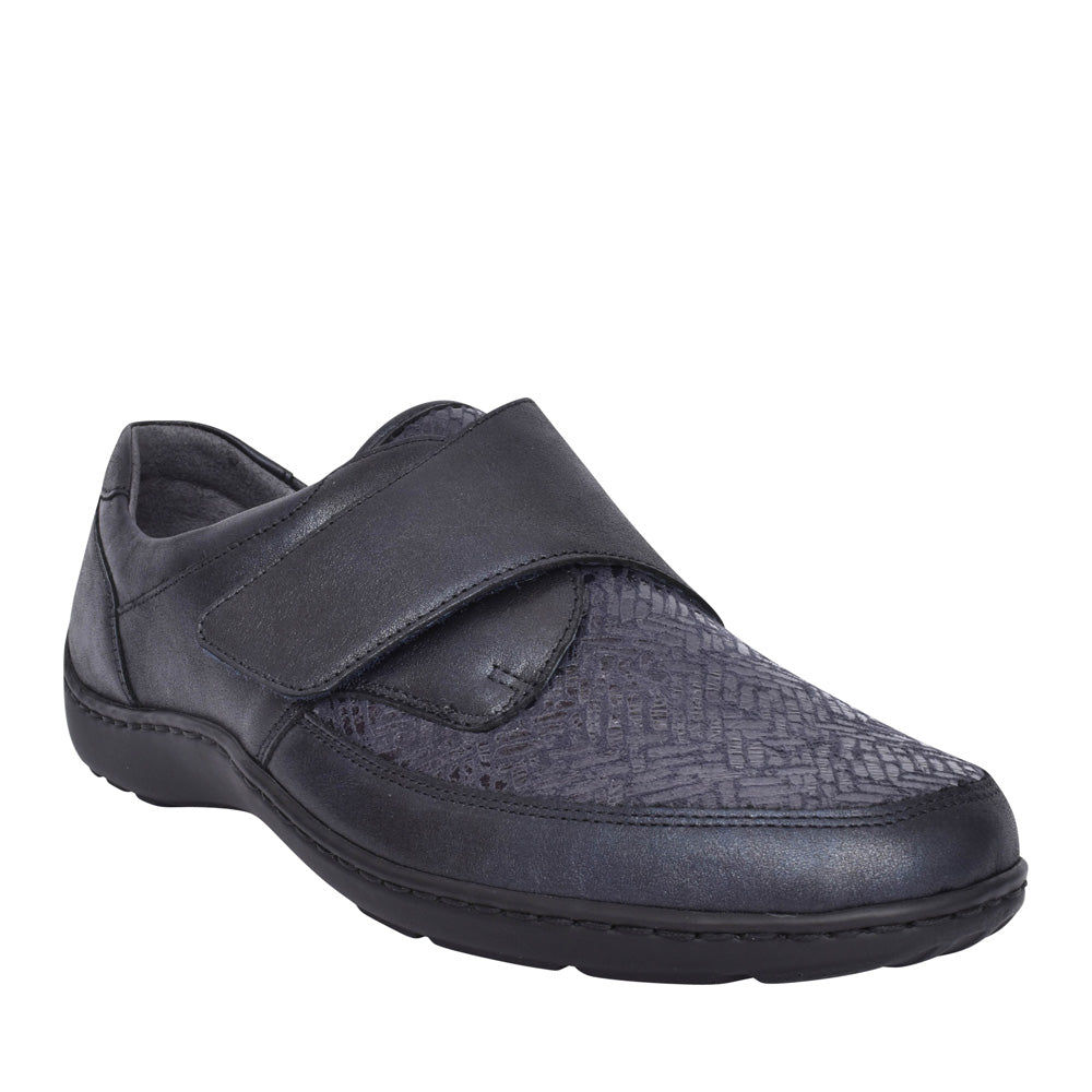 Waldlaufer Ladies 496H31 330 194 Henni Navy H-Fit Shoe In Navy Leather
