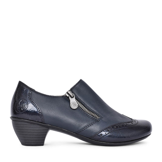 Ladies 41757 Low Heel Slip-on Shoe In Navy