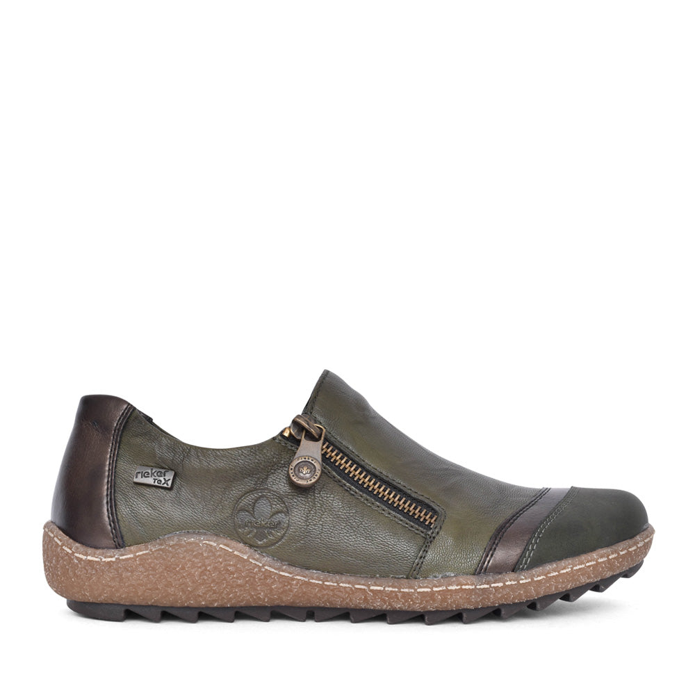 Ladies L7571 Tex Slip-on Shoe In Green