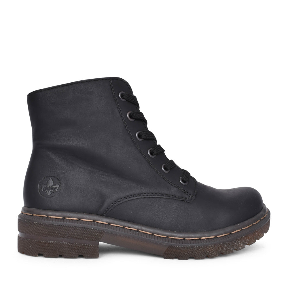 Ladies 78240 Laced Ankle Boot In Black