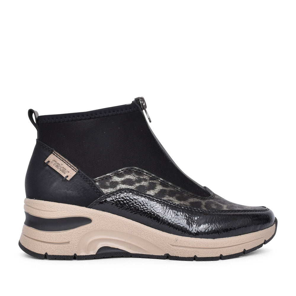 Ladies N9362 Ankle Boot In Black Multi