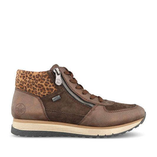 Ladies 49040 Tex Laced Ankle Boot In Brown-multi