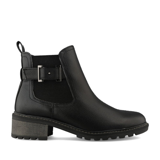 Ladies 8-25486 Low Heel Ankle Boot In Black