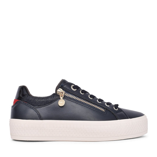 Ladies 5-23600 Laced Trainer In Navy