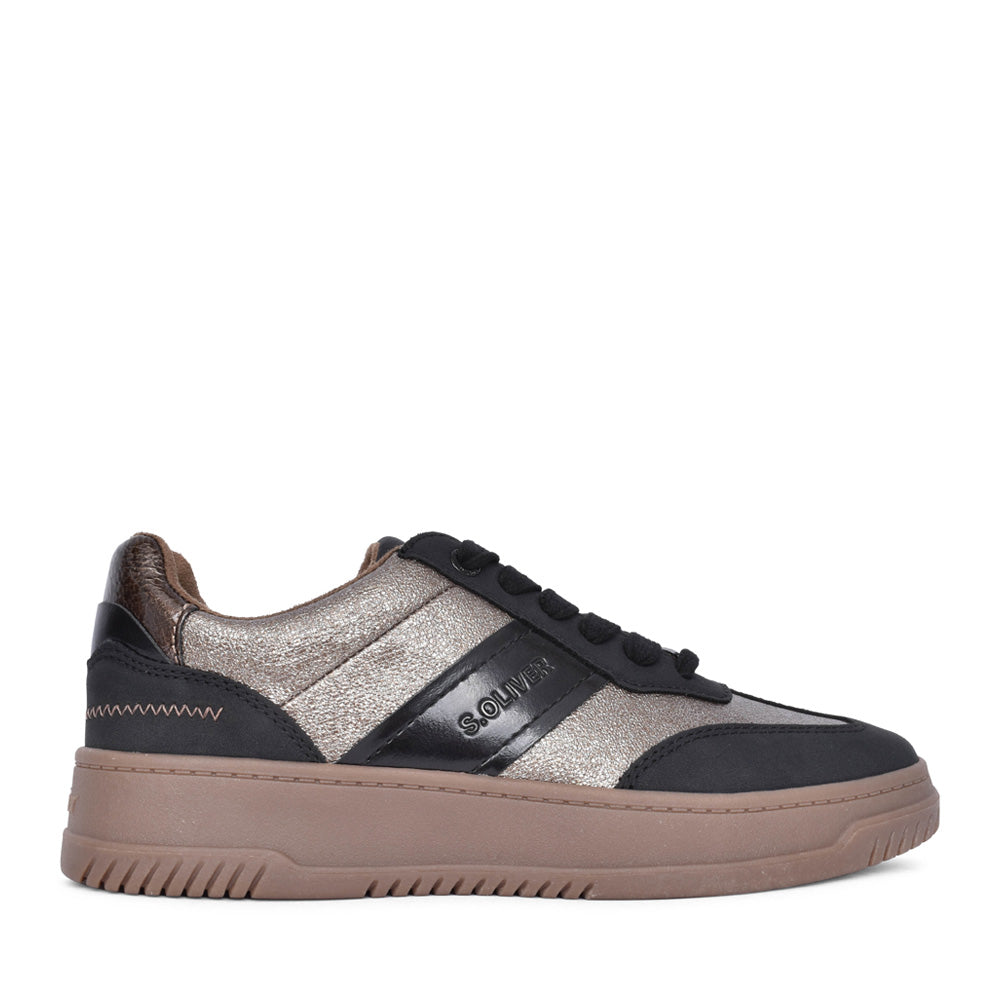 Ladies 5-23623 Laced Trainer In Black