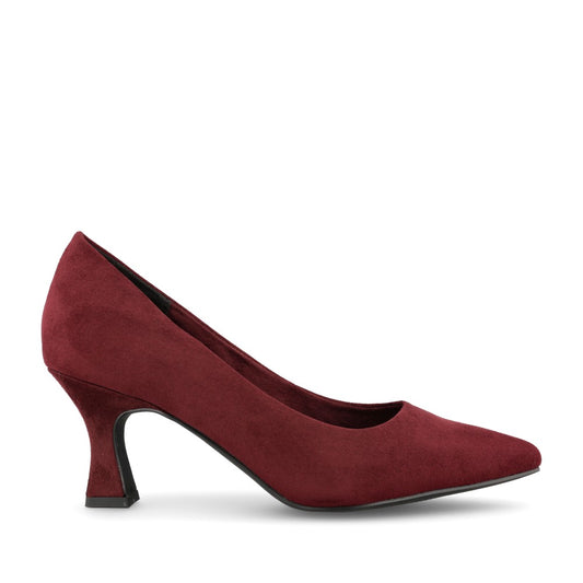 Ladies 2-22418 Medium Heel Court Shoe In Wine